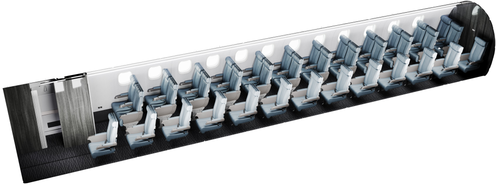 Commercial layout for ERJ 135
