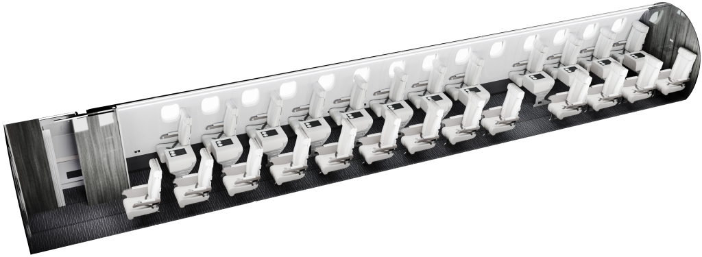 Space Jet Layout for ERJ 140 (25 seats) 