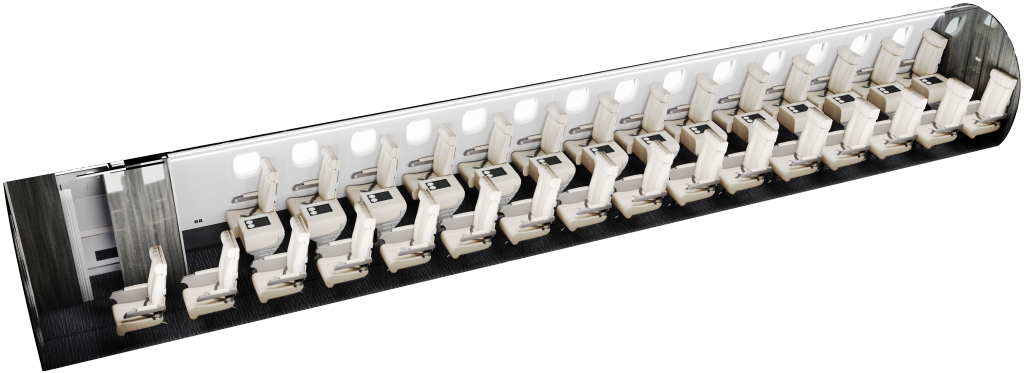 Space Jet Layout for ERJ 140 (30 seats)