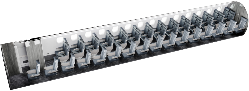 Commercial layout for ERJ 140
