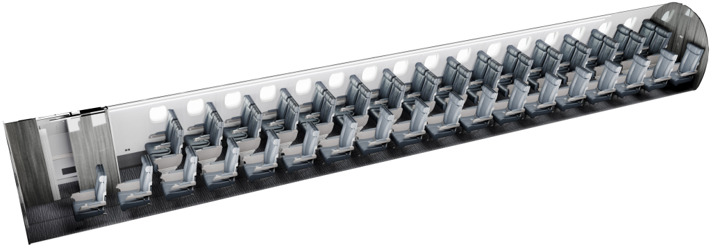 Commercial layout for ERJ 145